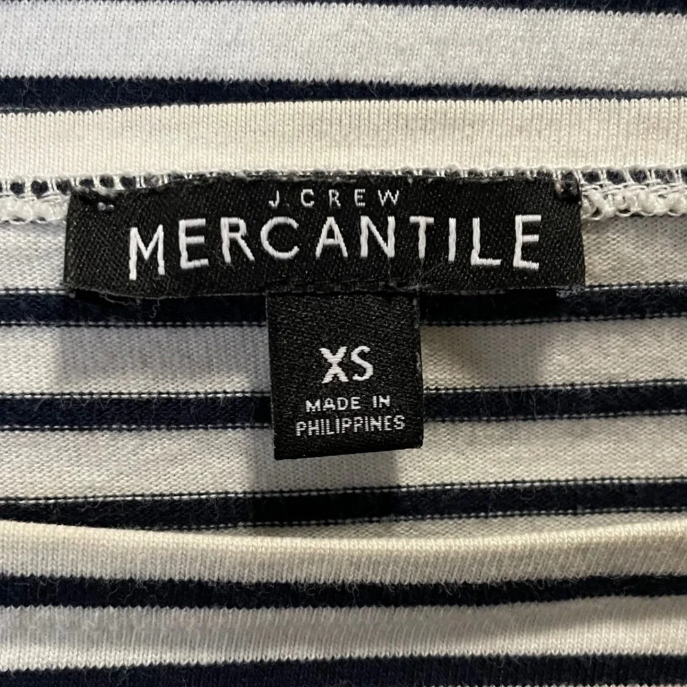 J.Crew Mercantile Breton Striped Shirt Layered Top Cotton Coastal Preppy‎ XS